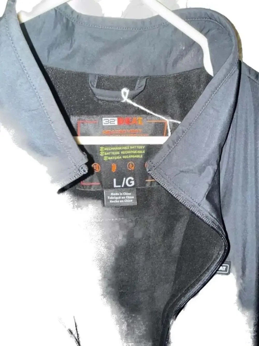 32 Degrees 32 Heat Men's Rechargeable Heated Vest, Black, Size L/G - Picture 2 of 2